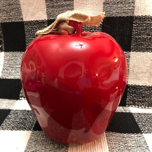 Rae Dunn Apple Shaped Ceramic Birdhouse - ORCHARD - Picture 2 of 3